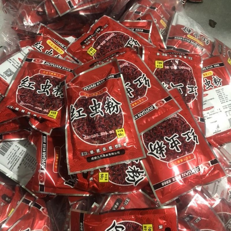 BỘT TRÙNG CHỈ ĐỎ - BỘT TRÙNG KHÔ DÙNG TRỘN MỒI CÂU CÁ SIÊU NHẠY