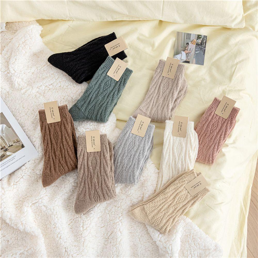MOCHO Vớ Nhung Lông Màu Trơn Sáng Tạo Thời Trang Mùa Thu Dành Cho Nữ