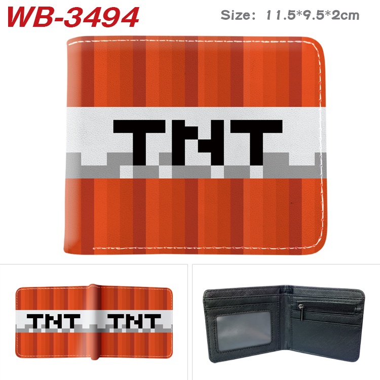 Ví Ngắn Đựng Thẻ In Hình Game Minecraft Thời Trang Cho Nam Nữ