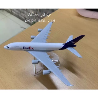 Mô hình máy bay tĩnh a380 fedex 16cm