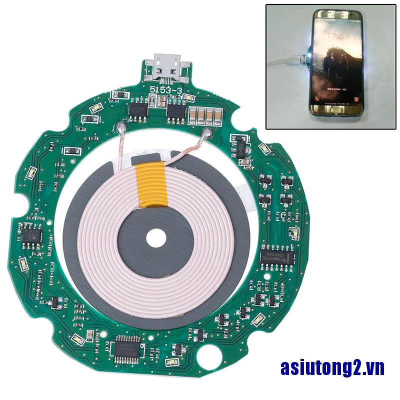 Bo Mạch Sạc Nhanh Không Dây < Asiu 2 > 5153 Qi 10w + Dây Sạc