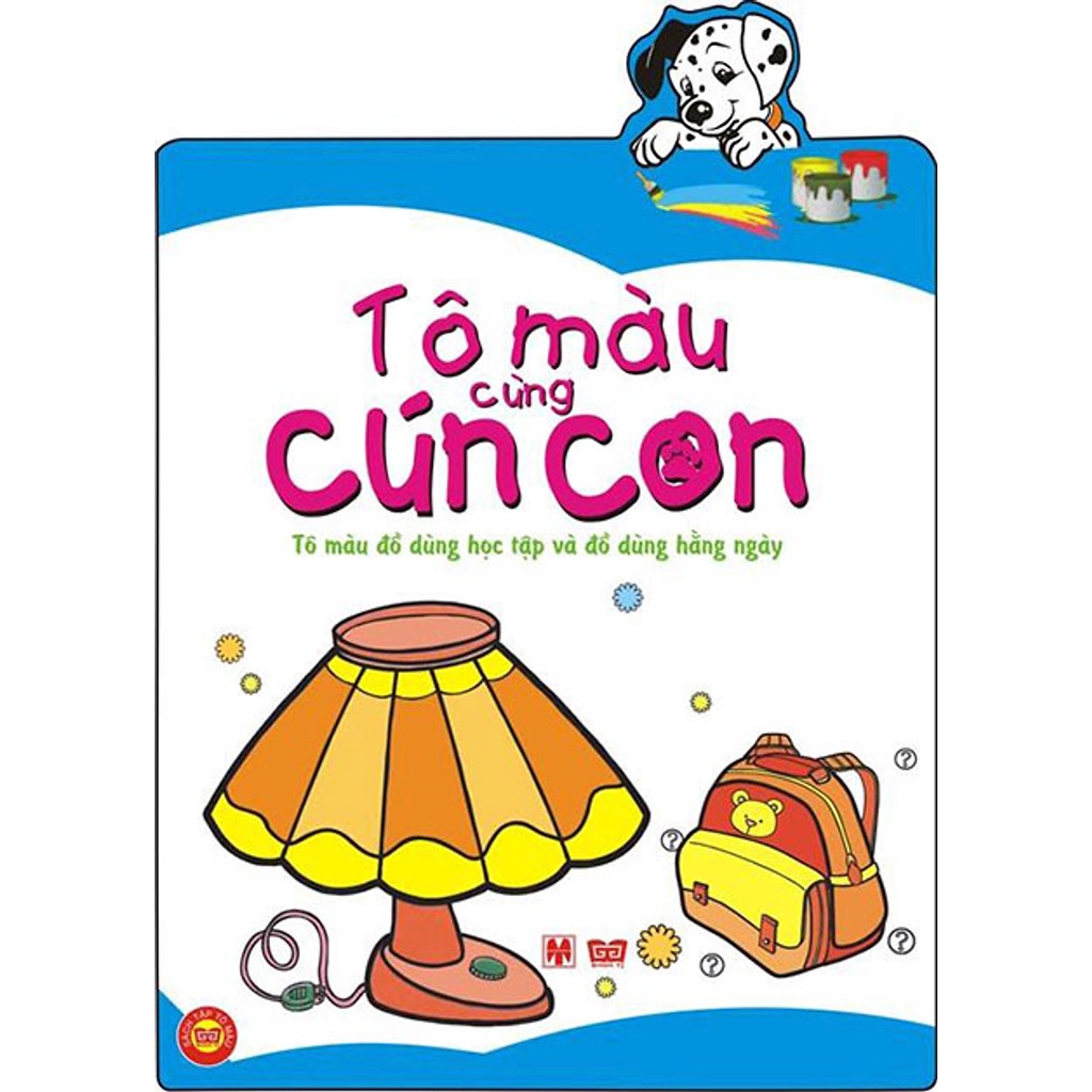 Sách - Tô Màu Cùng Cún Con (Tô Màu Đồ Dùng Học Tập Và Đồ Dùng Hằng Ngày) - 16k