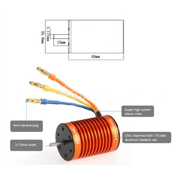 Combo bộ điều tốc HSP 60A và động cơ không chổi than 4370KV
