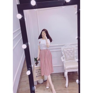 Chân váy xếp ly tiểu thư