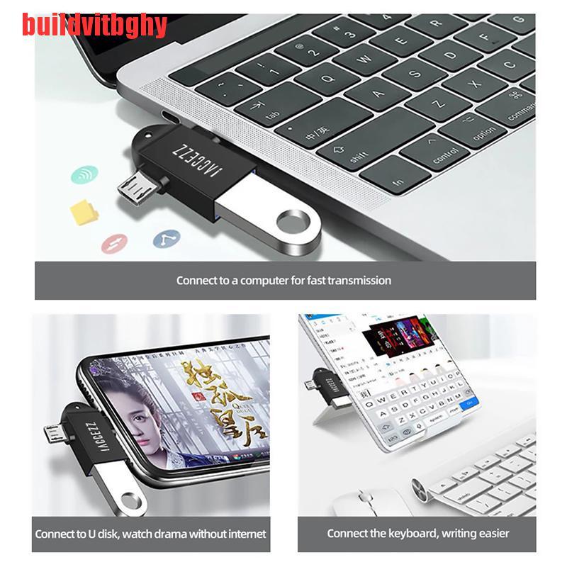 (Mua-Code) Giắc Chuyển Đổi Từ Usb Sang Type C Micro Usb Otg Cho Android