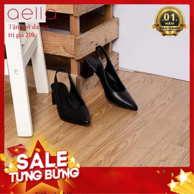 Giày cao gót bít mũi quai hậu thun dòng bít lửng sang trọng AELLA204