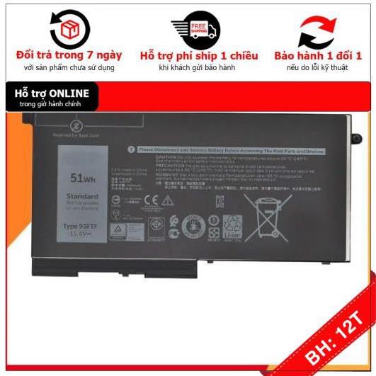 BH12TH . PIN Battery Laptop Dell Latitude E5480 E5580 E5280 E5488 Precision M3520 51Wh 93FTF D4CMT 083XPC 4YFVG