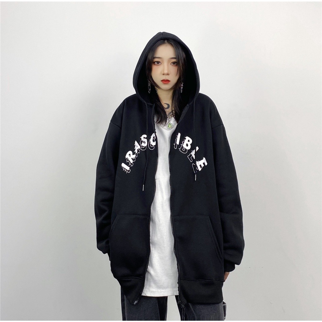 Áo khoác nỉ hoodie dây kéo nam nữ Yinxx, áo hoodie zip form rộng unisex HDZ806