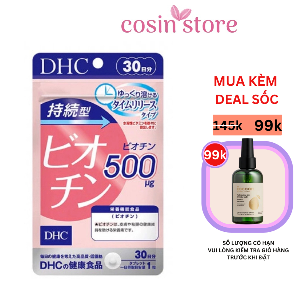 Viên Uống DHC Biotin Sustained Release Biotin 30 Ngày Hỗ trợ ngăn rụng tóc Cosin Store
