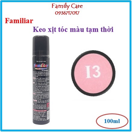 Keo Xịt Tóc Màu Familiar Hồng - 100ml