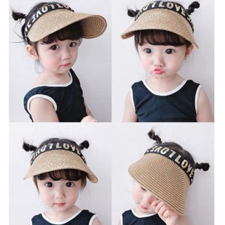 Mũ cói nửa đầu cho mẹ và bé