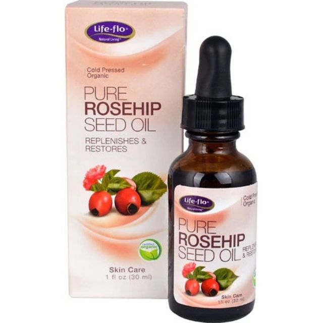 [Nhập Mỹ] Dầu nụ tầm xuân Now Rosehip Seed Oil và Life-Flo 30ml chuẩn USA