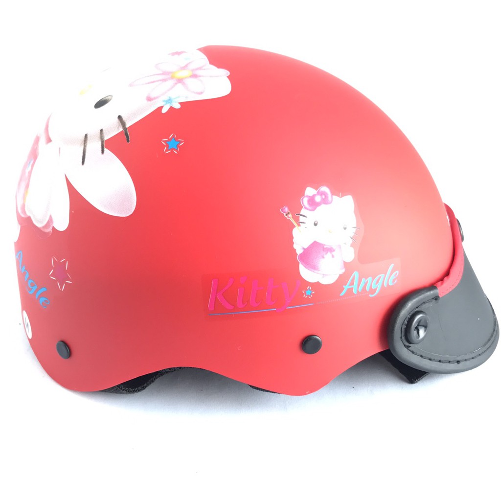 Mũ bảo hiểm trẻ em siêu nhẹ dành cho bé từ 2 đến 5 tuổi - Mỏ da Xteen - Tem Kitty