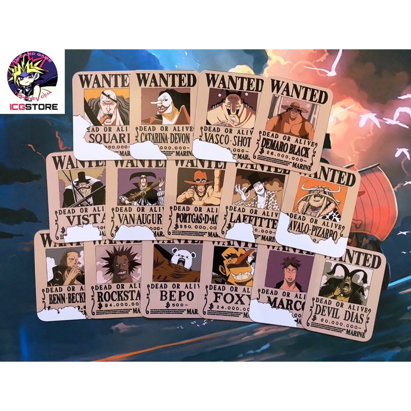 Bộ Thẻ Toonies One Piece Truy Nã trọn bộ 90 thẻ khác nhau