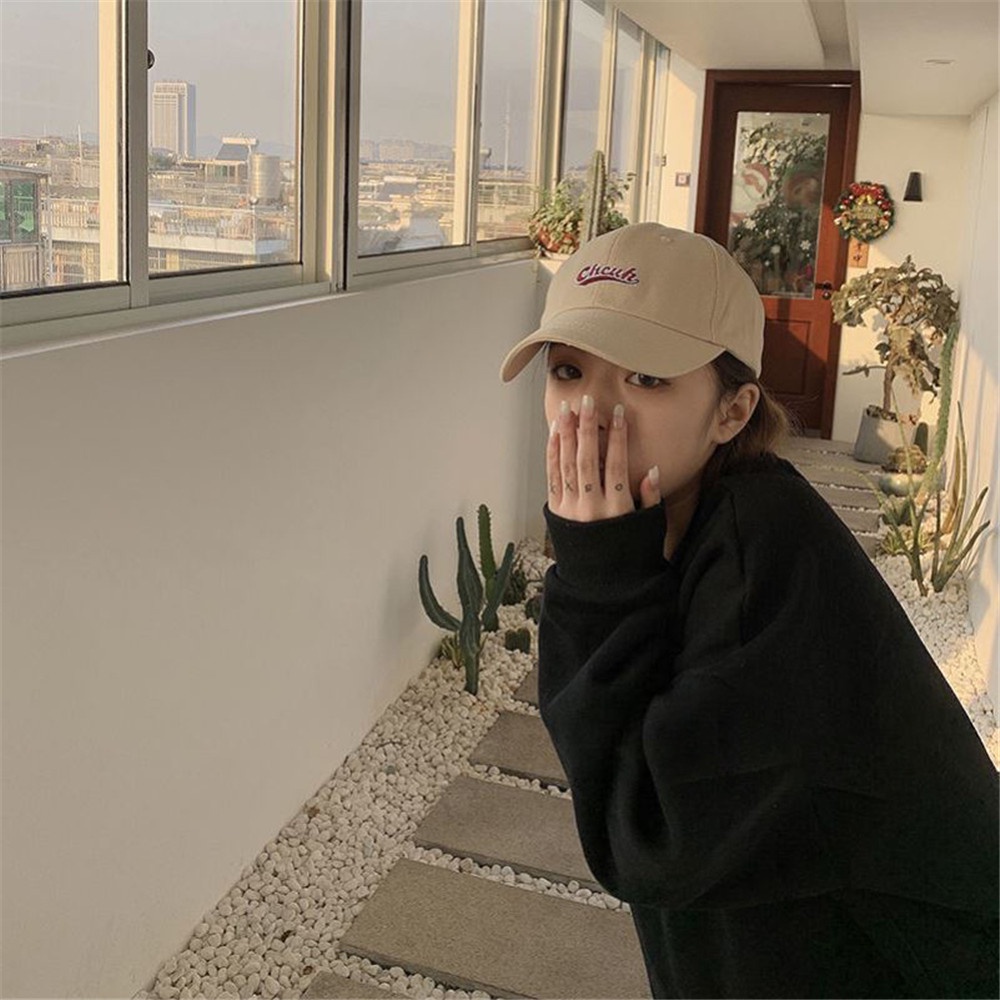 Mũ Lưỡi Trai Thêu Họa Tiết Màu Sắc Ngọt Ngào Phong Cách Nhật Bản Thời Trang Mùa Hè Cho Nam Và Nữ