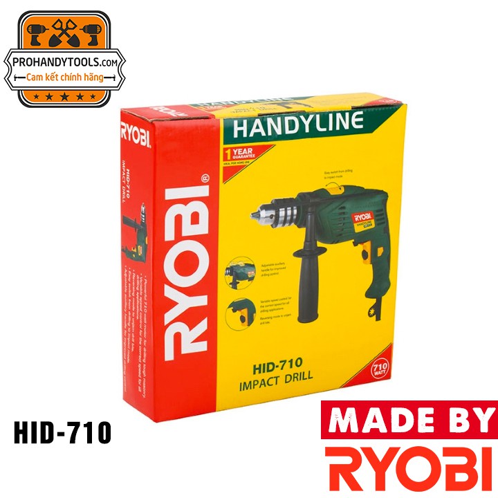 Máy Khoan Cầm Tay Ryobi HID-710 710W  (Dùng Điện)