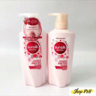 COMBO BỘ DẦU GỘI SUNSILK THẢO DƯỢC VỊ ANH ĐÀO THÁI LAN 450ml