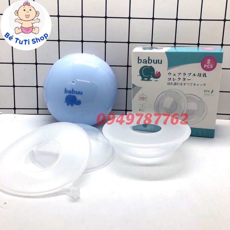Hộp 2 dụng cụ hứng sữa Babuu Nhật Bản tiện lợi cho mẹ