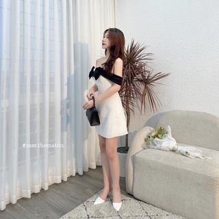 Váy nơ trễ vai (ảnh thật tự chụp)