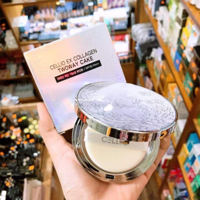 Phấn Phủ Cellio Ex Collagen Twoway Cake SPF 30+ (tặng kèm một lõi phấn bên trong) | BigBuy360 - bigbuy360.vn