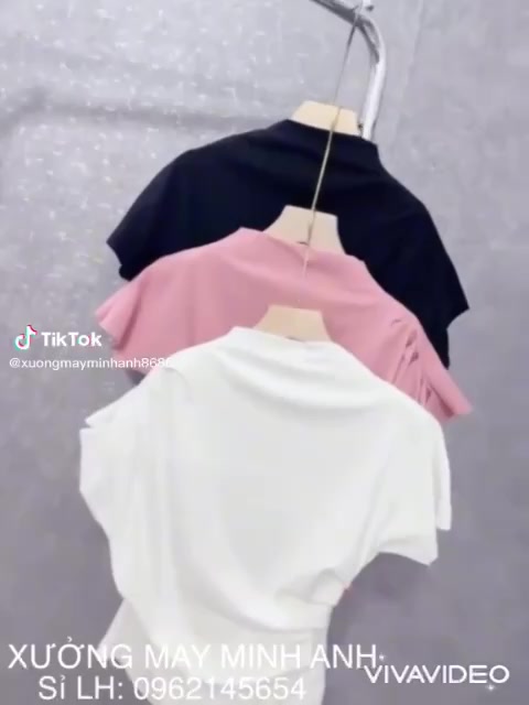 Áo Thun Cộc Tay Nữ Xếp Li Vai Cổ 3 Phân Siêu Xinh | BigBuy360 - bigbuy360.vn