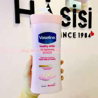 SỮA DƯỠNG THỂ VASELINE - Healthy White UV Lightening Body Lotion 725ml ( HỒNG )