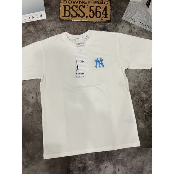 Áo Thun NY Unisex In Thêu Logo Và In Hoạ Tiết Chất Cotton 100% Màu Trắng/Đen/Xanh/Vàng/Hồng