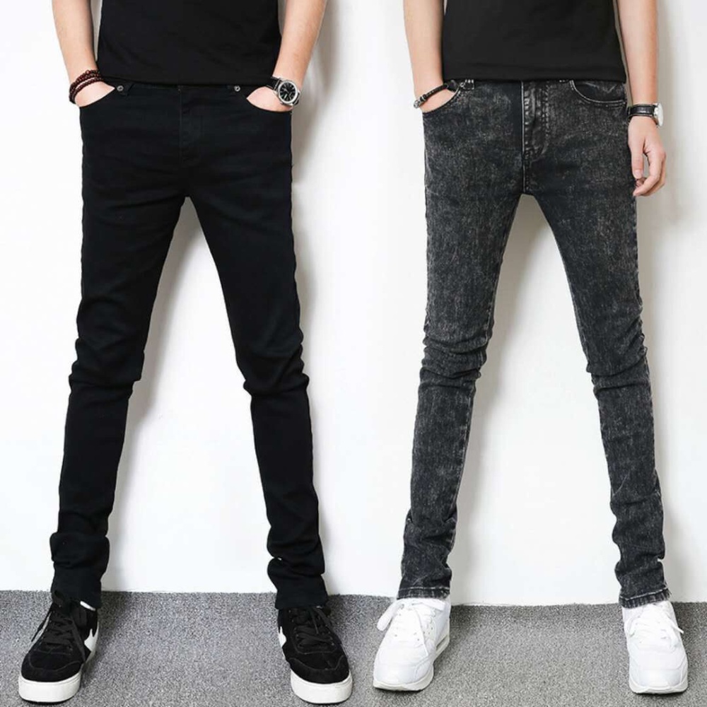 Quần jean dài dáng ôm phong cách Hàn Quốc thời trang cho nam