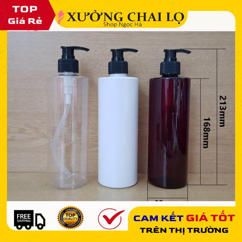 Chai Chiết Mĩ Phẩm ❤ GIÁ RẺ NHẤT ❤ Chai nhựa pet vòi nhấn 500ml cao chiết mỹ phẩm , phụ kiện du lịch