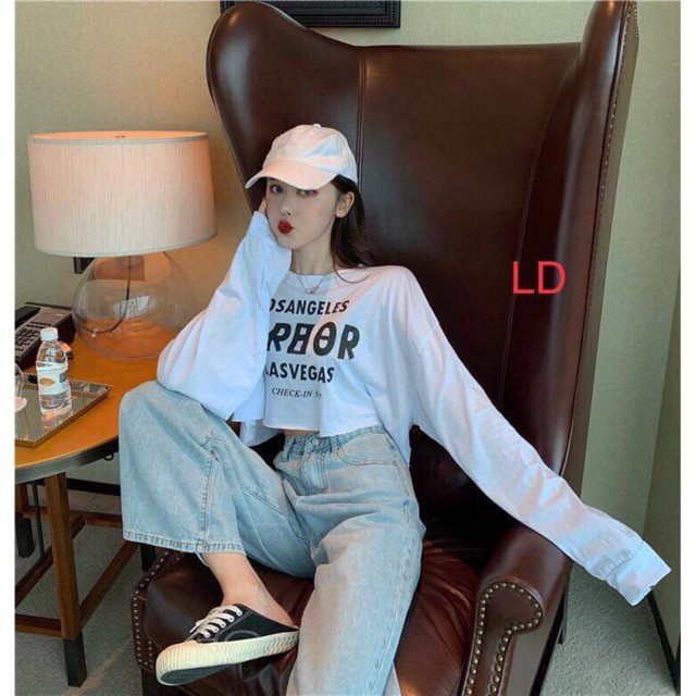 [FREESHIP ĐƠN TỪ 50K] Áo croptop Losangeles 507 dài tay LDU0919