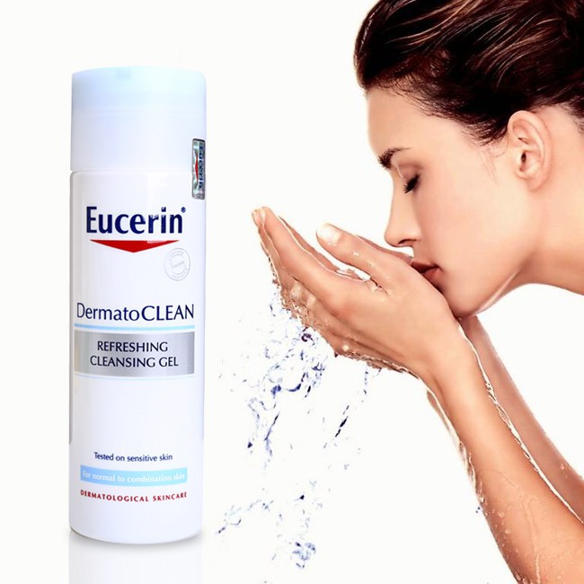 Sữa rửa mặt cho da nhạy cảm Eucerin Dermato Clean Gel 200ml