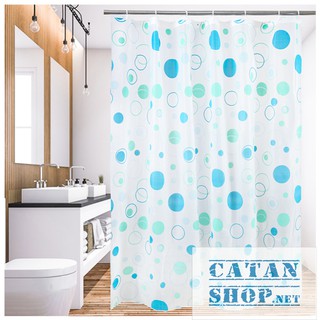 Rèm Nhà Tắm Chống Thấm Nước Cao Cấp Gọn Nhẹ Vải Nhựa Chống Nước 100% (TẶNG MÓC TREO RÈM) Màn Che Cửa, màn ngăn nước