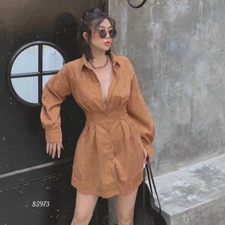 Đầm sơmi tay dài m/l/xl/2xl