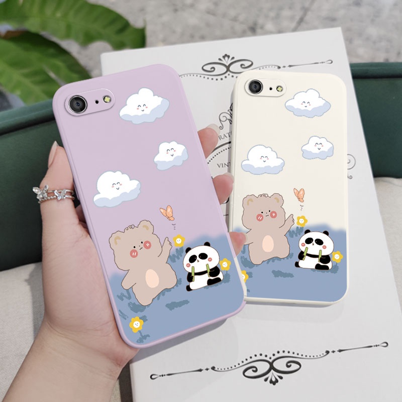 Ốp Điện Thoại Silicon Dẻo Hình Gấu Trúc Dễ Thương Cho IPhone 8 7 6 6S Plus SE 2020
