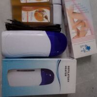 Máy Wax Lông Depilatory Heater Kèm 2 Sáp Wax Depilatory Heater và combo 100 tờ giấy nhám Runcaili | BigBuy360 - bigbuy360.vn