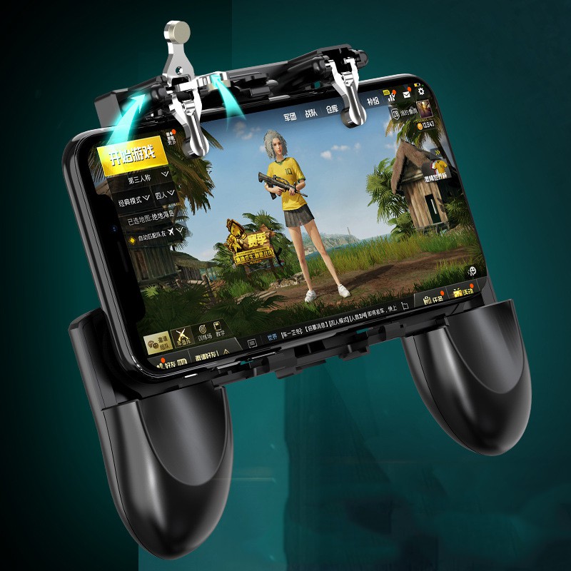 Tay cầm game nút chơi game H1 có nút chơi pubg cho điện thoại PUBG, ROS, free fire controller