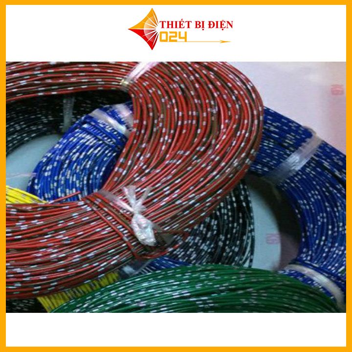 Cuộn 20 mét dây điện nhật lõi đồng 0.3mm, 0.5mm, 0.85mm, 1.25mm, dùng đấu điện loại tốt