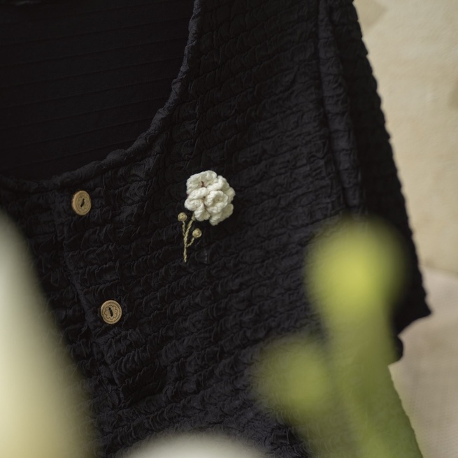 Áo thêu tường vi hangkao-T.ATTV  hangkao closet