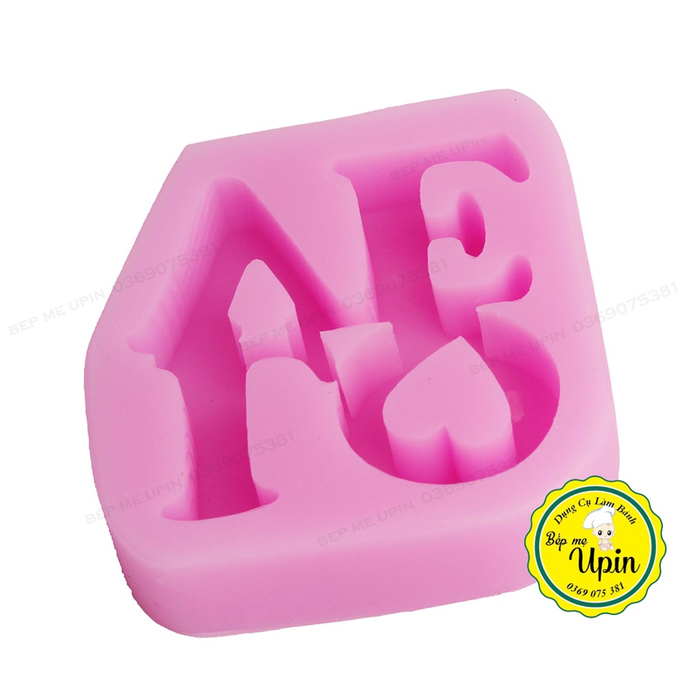 Khuôn silicon tạo hình chữ Love trang trí bánh sinh nhật - thạch pudding