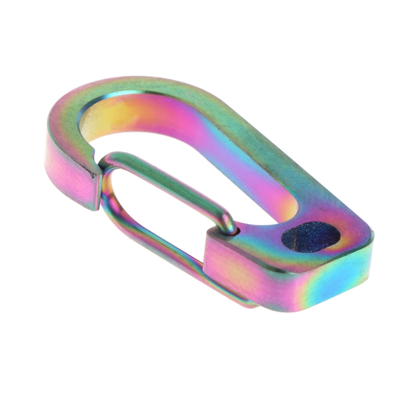 Móc gắn chìa khóa bằng hợp kim titan hình chữ D bề mặt phẳng