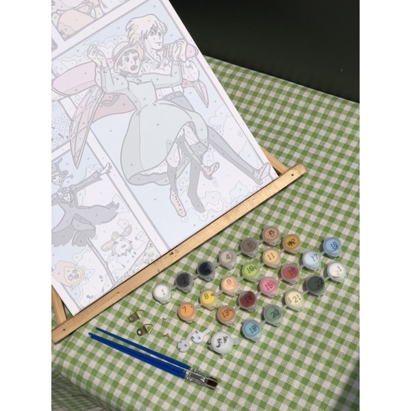 Tranh tô màu số hoá TinaSweet 🌈 30x40cm 🌈 Hoạt Hình Ghibli