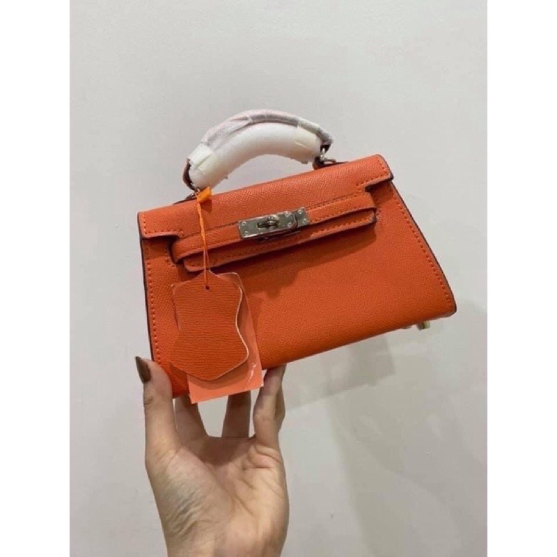 Túi Hm Kelly mini khoá bạc size 19 đeo chéo thời trang hàng quảng châu loại 1 full hộp