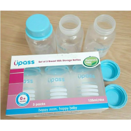  Bộ 3 bình trữ sữa Upass Thái Lan 125ml