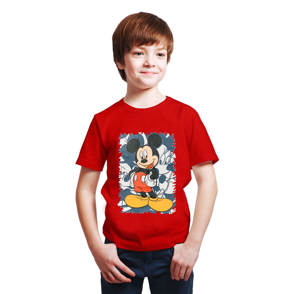 Áo thun bé trai in hình hoạt hình disney chất cotton mêm nhiều màu sắc