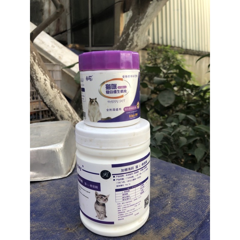 Combo vitamin bột hỗ trợ hô hấp tăng cường miễn dịch đường hô hấp và vitamin tổng hợp cho mèo chó