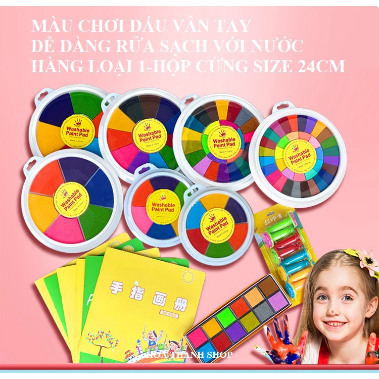 (Mẫu mới) Màu chơi dấu vân tay loại to/chấm dấu vân tay/size đại