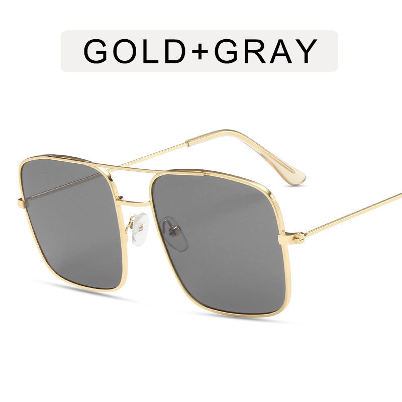 Kính Mát Gọng Vuông Lớn Phong Cách Âu Mỹ Cổ Điển Thời Trang