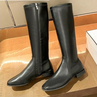 Giày boot dưới gối đế 2.5cm màu đen GBĐV-17CL