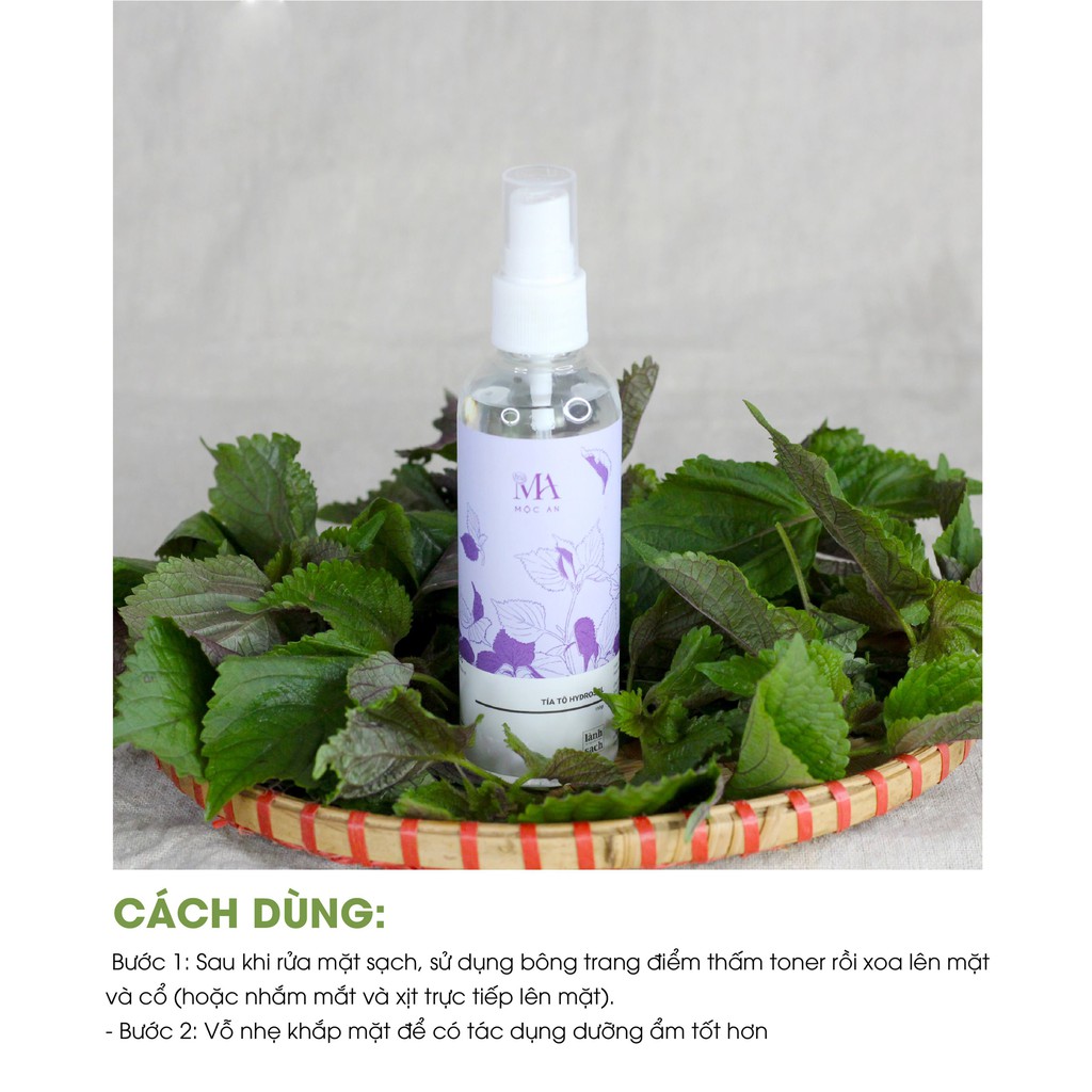 Toner Tía Tô Hydrosol Mờ Thâm Nám, Tàn Nhàng - Mộc An 100ml | Thế Giới Skin Care