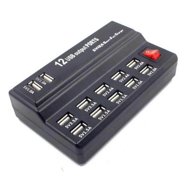 Ổ cắm USB 12 Cổng sạc điện thoại & máy tính bảng